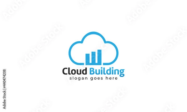 Fototapeta abstract cloud logo design and network vector.