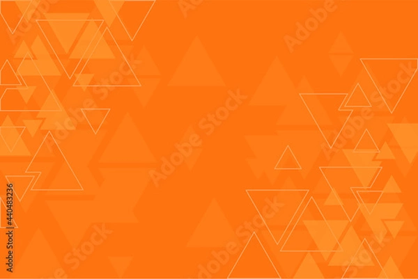 Fototapeta Abstract background made from triangles, orange pattern, symmetrical geometric shapes, vector background, geometry template, orange with white banner, layout 
