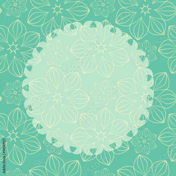 Fototapeta Card template with seamless background