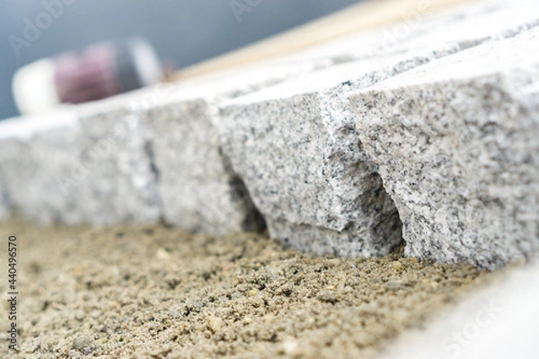 Obraz Kopfsteinpflaster - Pflastersteine Granit 