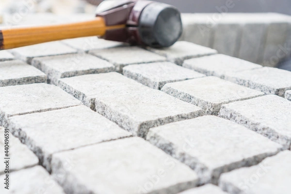 Obraz Kopfsteinpflaster - Pflastersteine Granit 