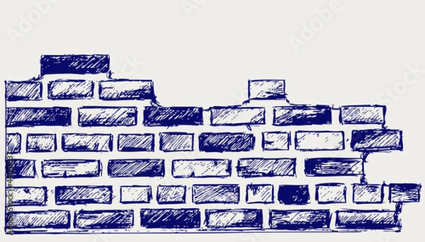 Obraz Old bricks. Sketch