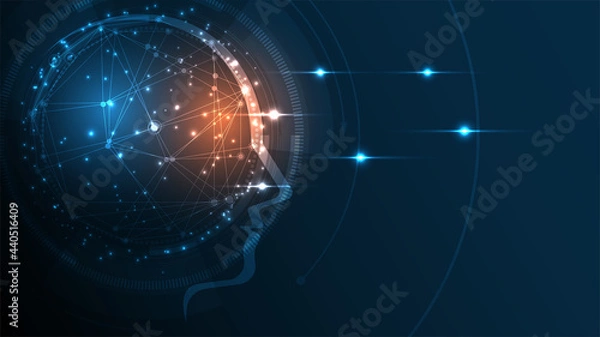 Fototapeta Artificial intelligence Technology background Hi-tech innovation abstract background vector illustration