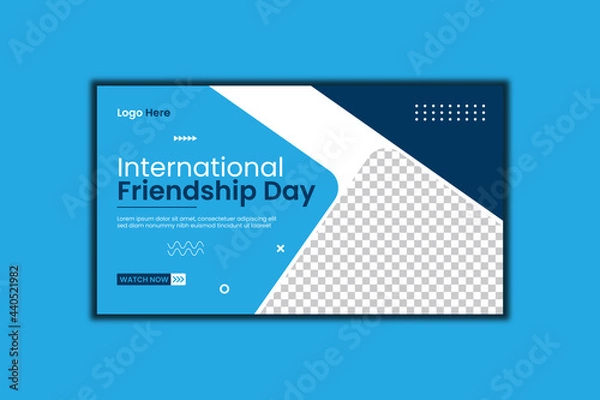 Obraz International Friendship Day Youtube Thumbnail Design and Web Banner