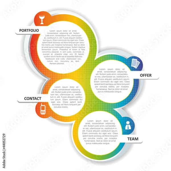 Fototapeta Vector color background for brochure or website
