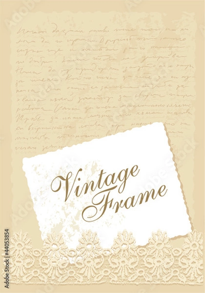 Fototapeta vintage vector background with photo frame