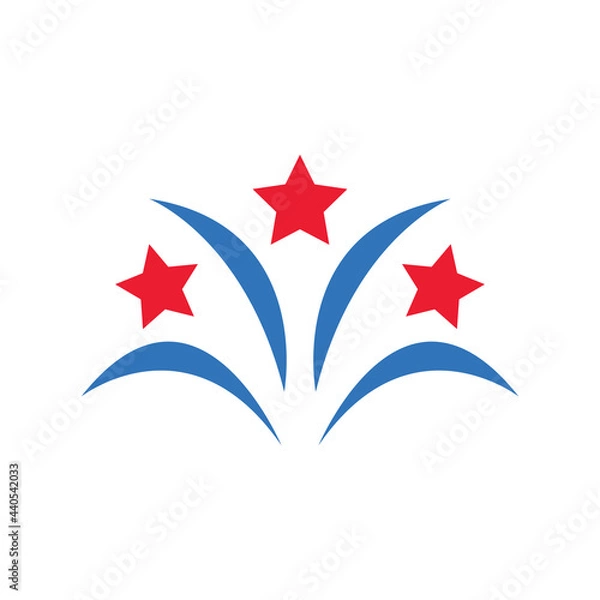 Obraz fire flower firework decor vector illustration design