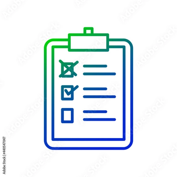 Fototapeta Checklist for experiment icon