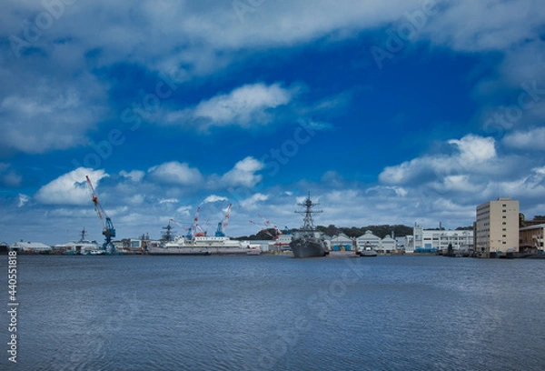 Obraz 軍港　横須賀　日本