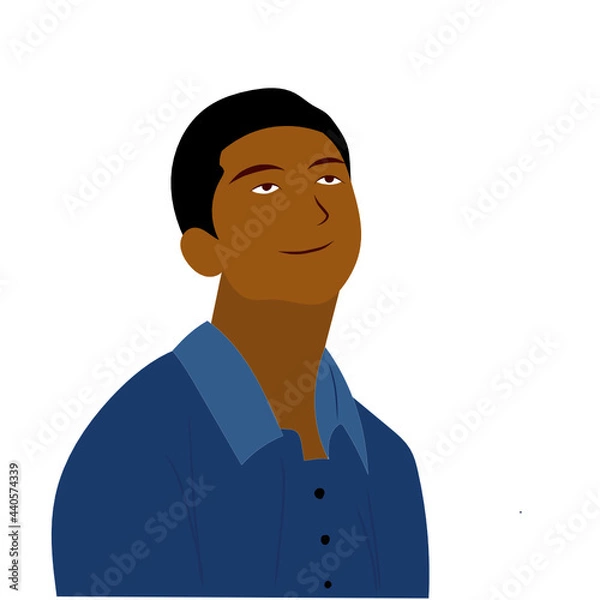 Fototapeta Man looking up with smiling vector