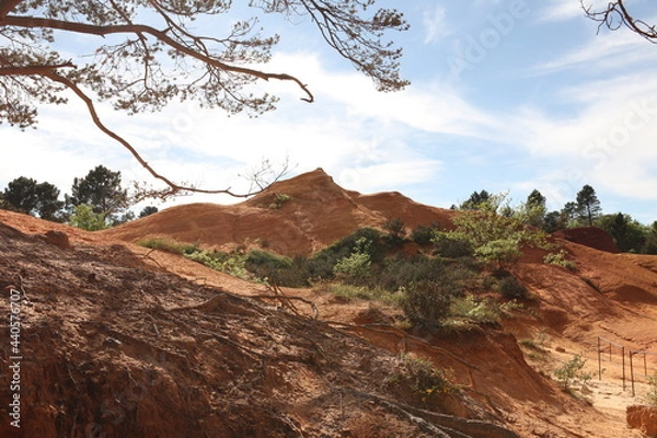 Obraz red rock canyon from the Roussillon Ocres