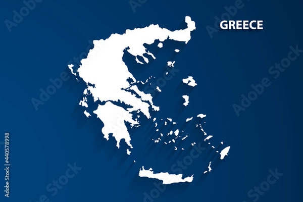 Fototapeta DottedGreece map with blue background, vector