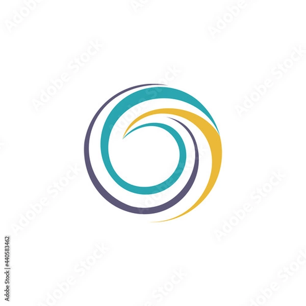 Obraz circle sphere logo icon,global abstract circular waves elements logo symbol icon
