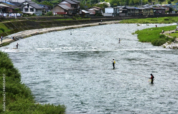 Fototapeta 郡上八幡の皮でアユ釣りSONY DSC