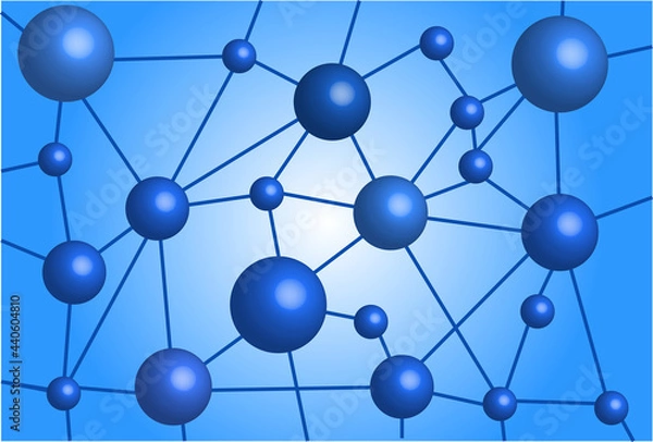 Fototapeta インターネット社会の接続をイメージした背景イラスト