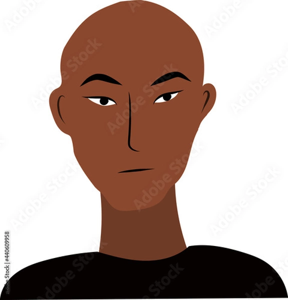 Fototapeta Bold guy portrait illustration vector