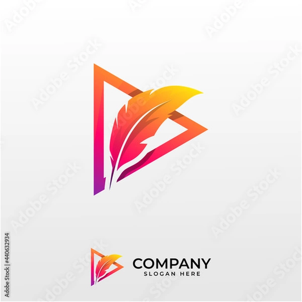 Obraz Quill Multimedia Logo Design