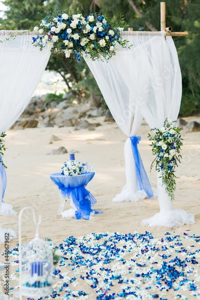 Obraz Beach wedding setup
