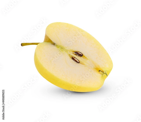 Fototapeta apple and slice on a white background.