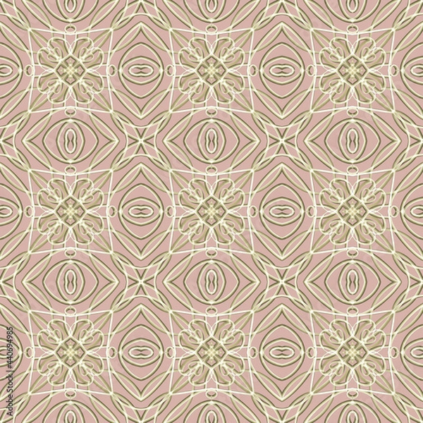 Fototapeta Seamless Golden Ornamental Pattern