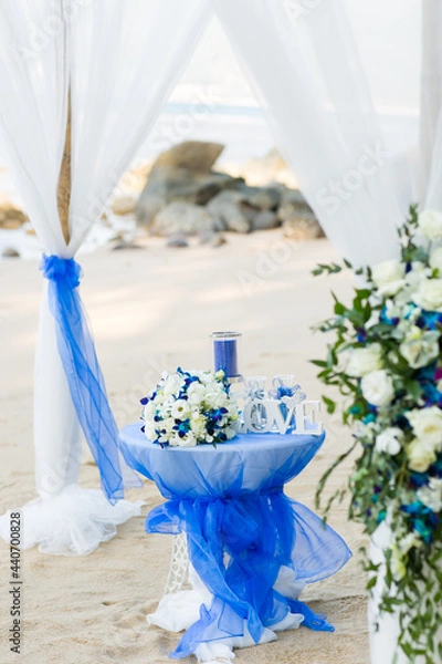 Obraz Wedding setup on the beach