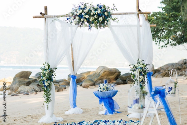 Obraz Wedding setup on the beach