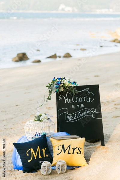 Obraz Wedding setup on the beach