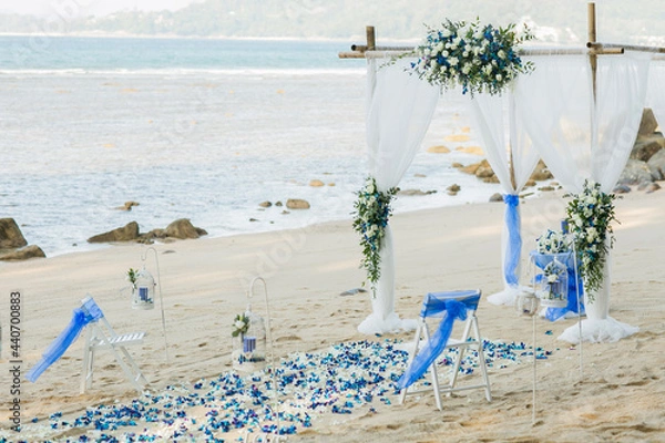 Obraz Wedding setup on the beach