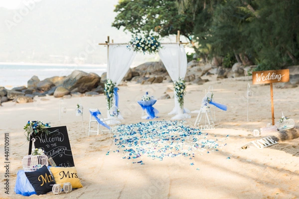 Obraz Wedding setup on the beach