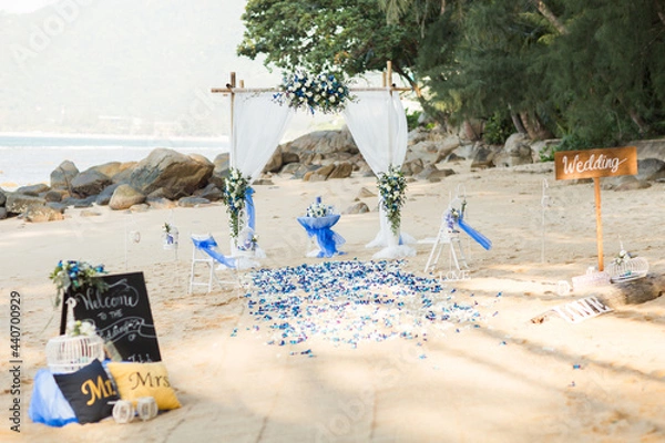 Obraz Wedding setup on the beach