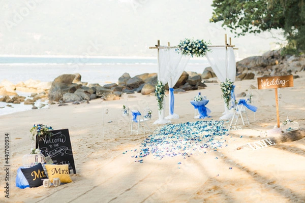 Obraz Wedding setup on the beach