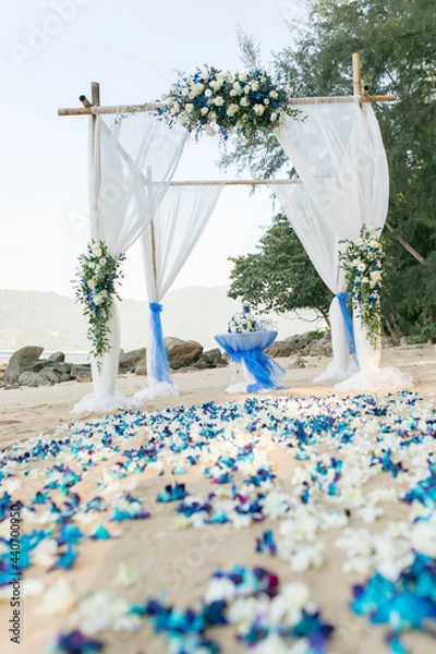 Obraz Wedding setup on the beach