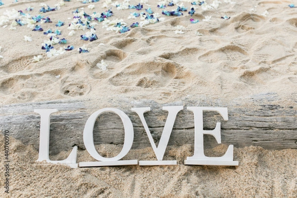 Obraz Wedding setup on the beach