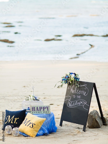 Obraz Wedding setup on the beach