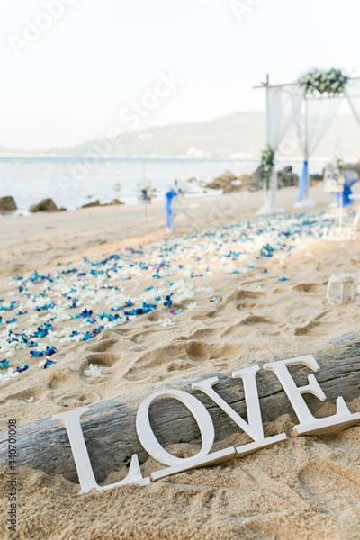 Obraz Wedding setup on the beach