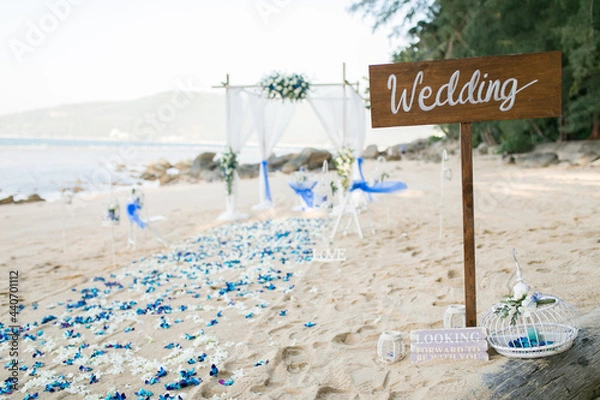 Obraz Wedding setup on the beach