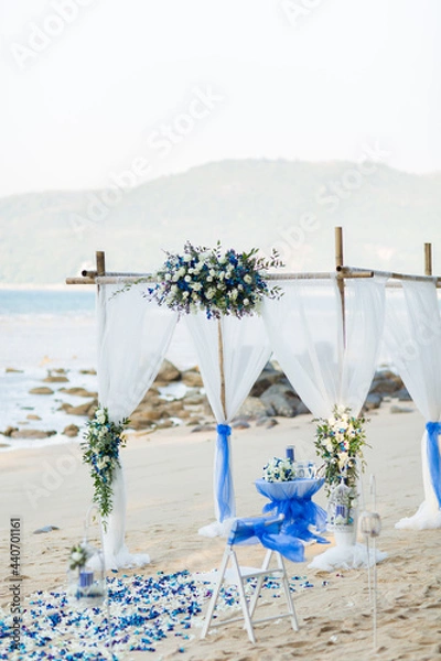 Obraz Wedding setup on the beach