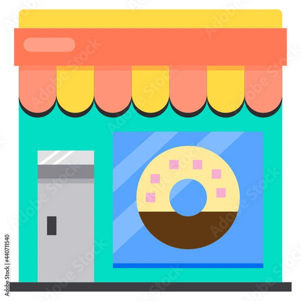Obraz donut flat icon