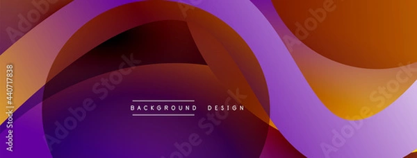 Fototapeta Abstract overlapping lines and circles geometric background with gradient colors