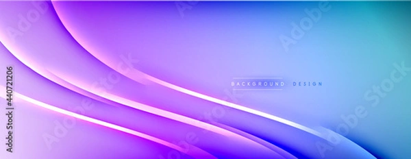 Obraz Abstract background - lines composition created with lights and shadows. Technology or business digital template. Trendy simple fluid color gradient abstract background with dynamic