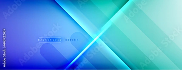 Obraz Abstract background - lines composition created with lights and shadows. Technology or business digital template. Trendy simple fluid color gradient abstract background with dynamic