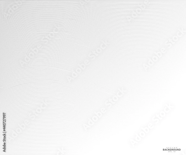 Obraz Black and white striped texture, Abstract warped Diagonal Striped Background, wave lines texture, vector template for your ideas