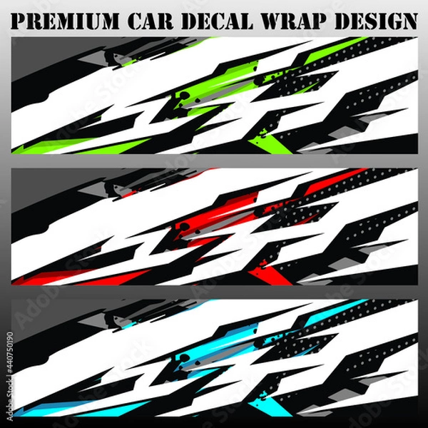 Fototapeta Car wrap graphic racing abstract background for wrap and vinyl sticker