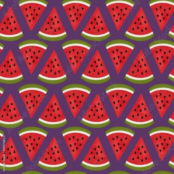 Obraz seamless pattern with watermelon