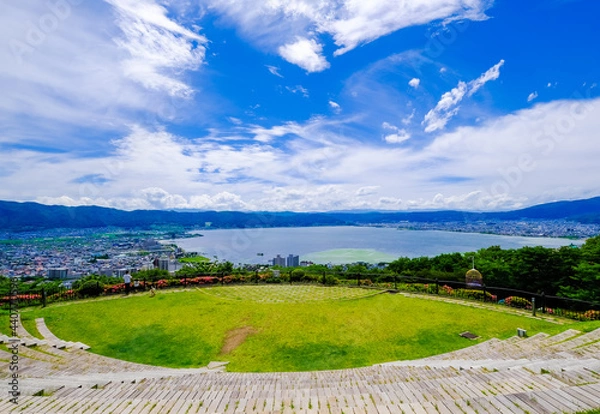 Fototapeta 立石公園からみた諏訪湖