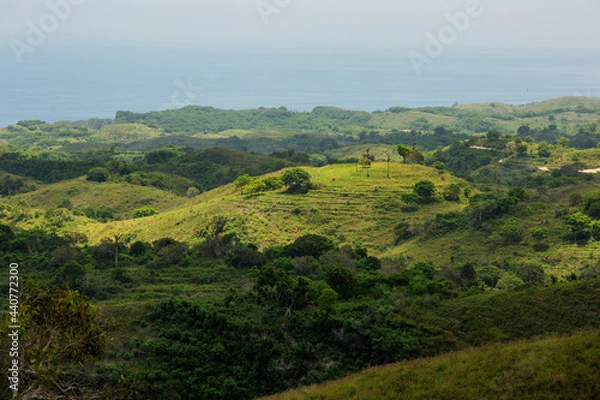 Fototapeta Beautiful green slopes on the island of Nusa Penida