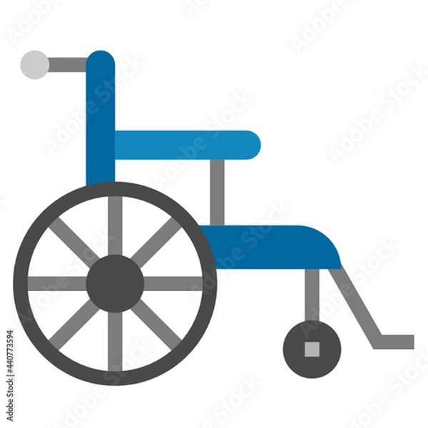 Fototapeta wheeelchair flat icon