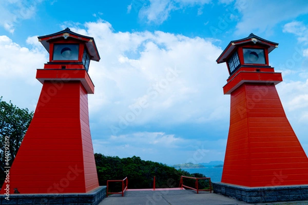 Obraz 海が見える神社／福徳稲荷神社