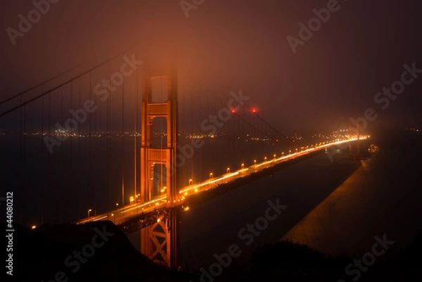 Fototapeta Golden Gate at Dusk