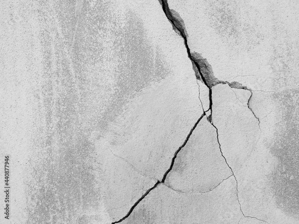Obraz crack white concrete wall texture